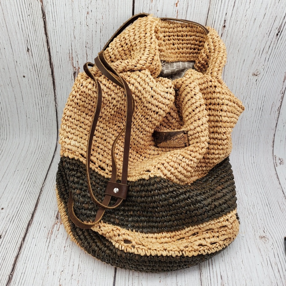 Billabong Straw Wicker Hobo Backpack
